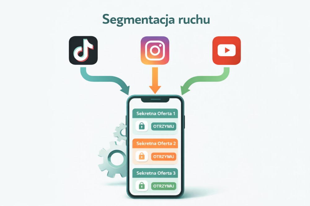 Segmentacja ruchu z TikToka, Instagrama i YouTube przez Secret Links